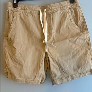 Arizona Jean Company Tan Men drawstring Shorts size medium, 7 inch inseam